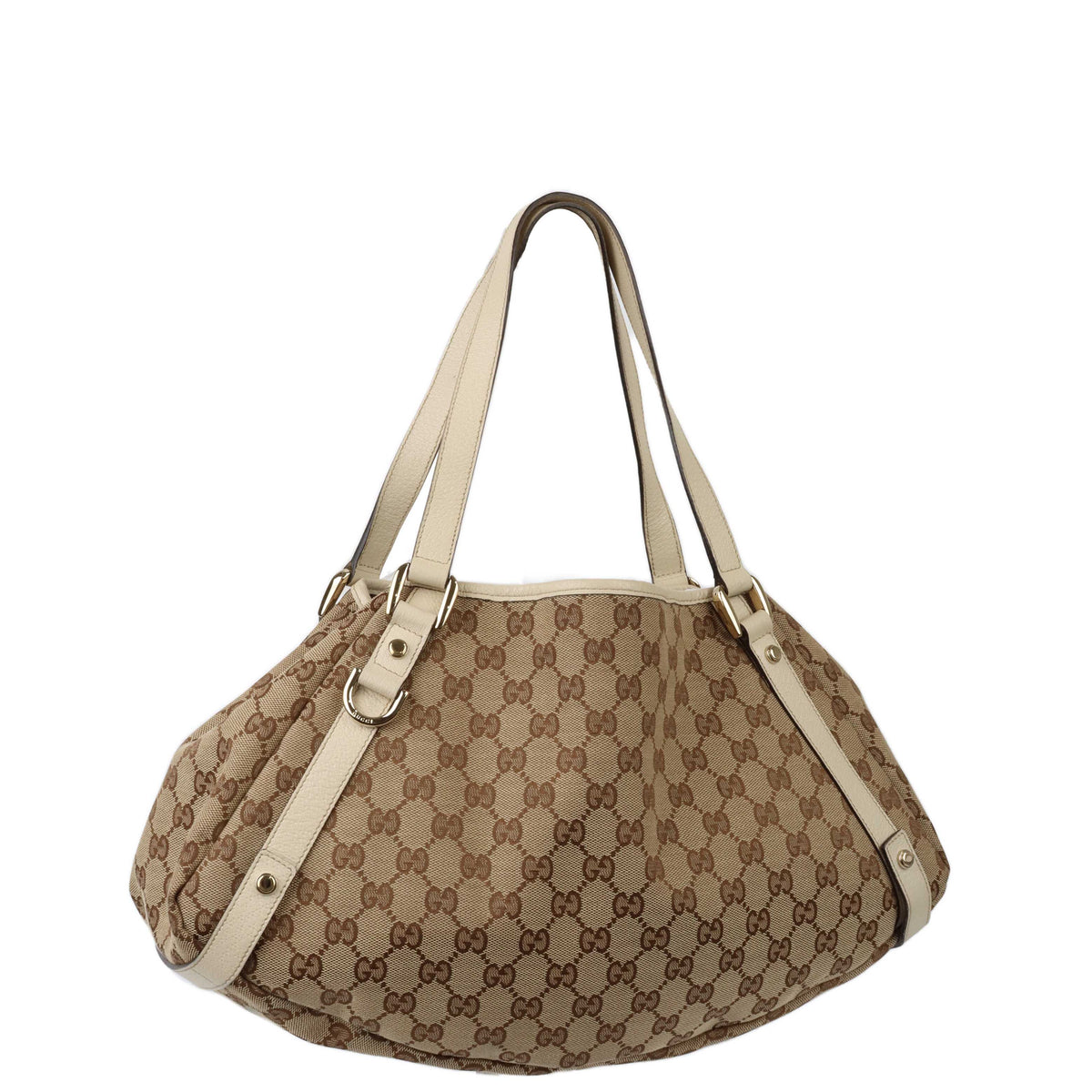 Gucci Supreme Tote with White Trim.