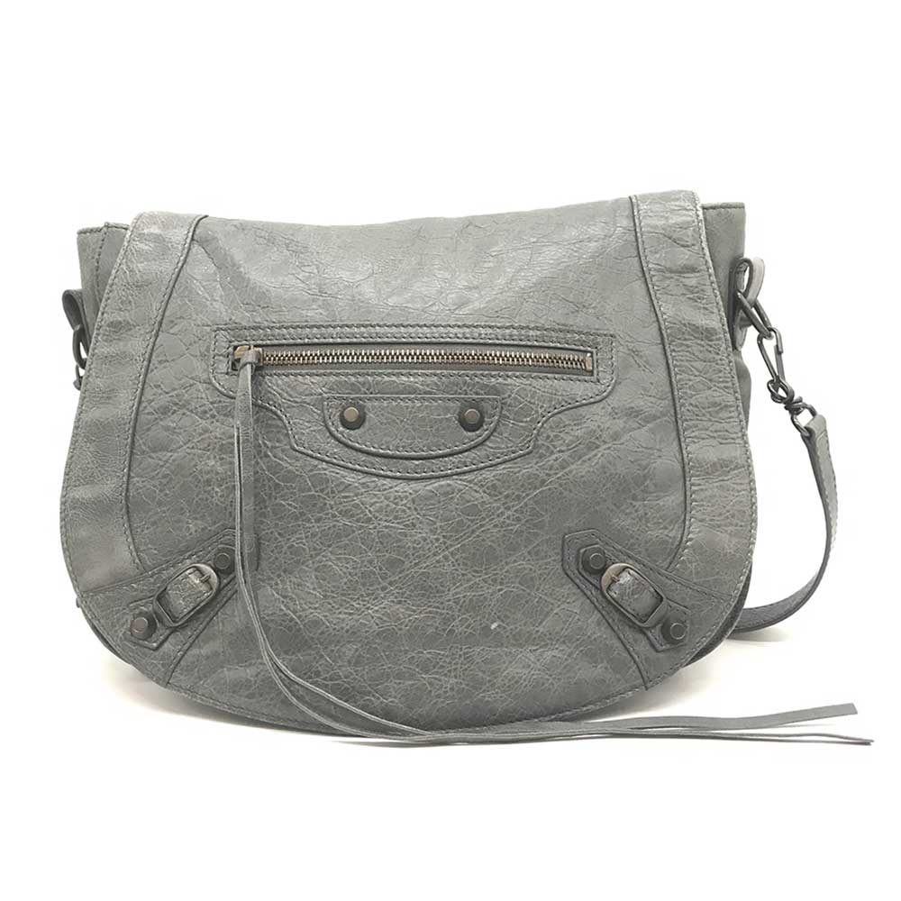 balenciaga Leather Classic Neo Folk Shoulder Bag 285346