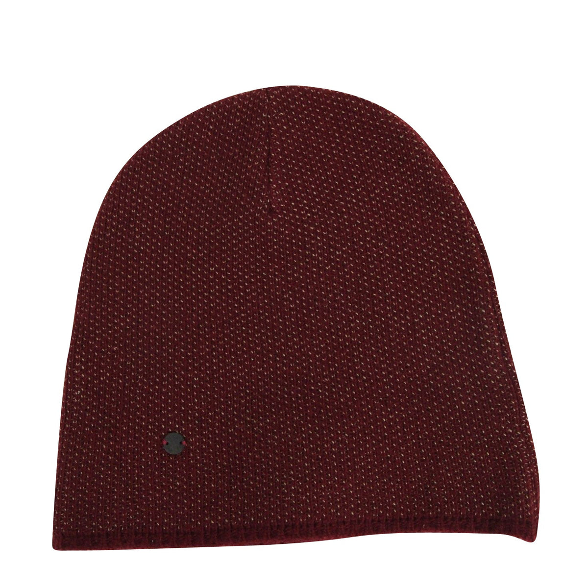 Gucci Unisex Burgundy Wool Cashmere Cotton Knit Beanie Hat With Logo
