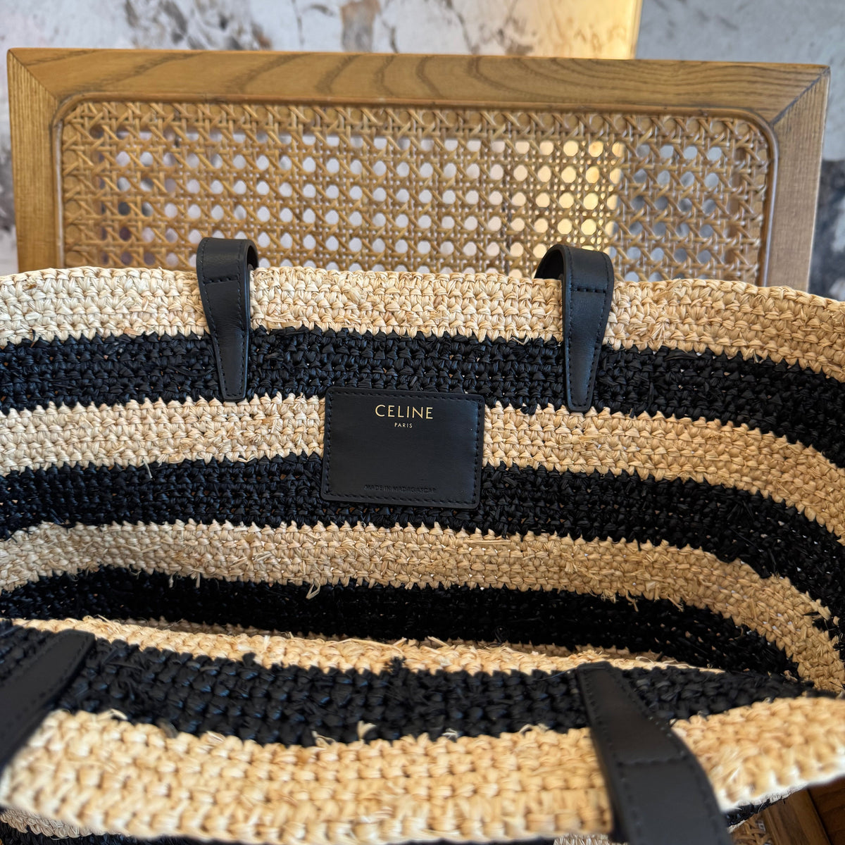 CEL STRIPED COUFFIN PANIER BAG