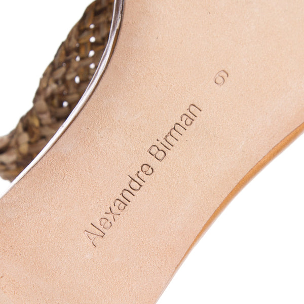 Alexandre Birman Brown Python Leather Sandals SZ 6