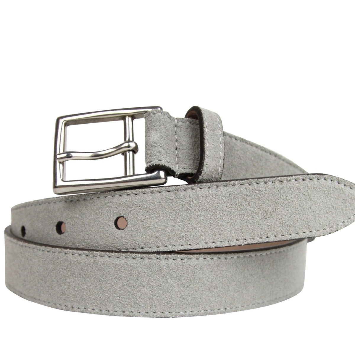 Gucci Men's Silver Light Gray Fabric Leather Belt Buckle 368193 1417