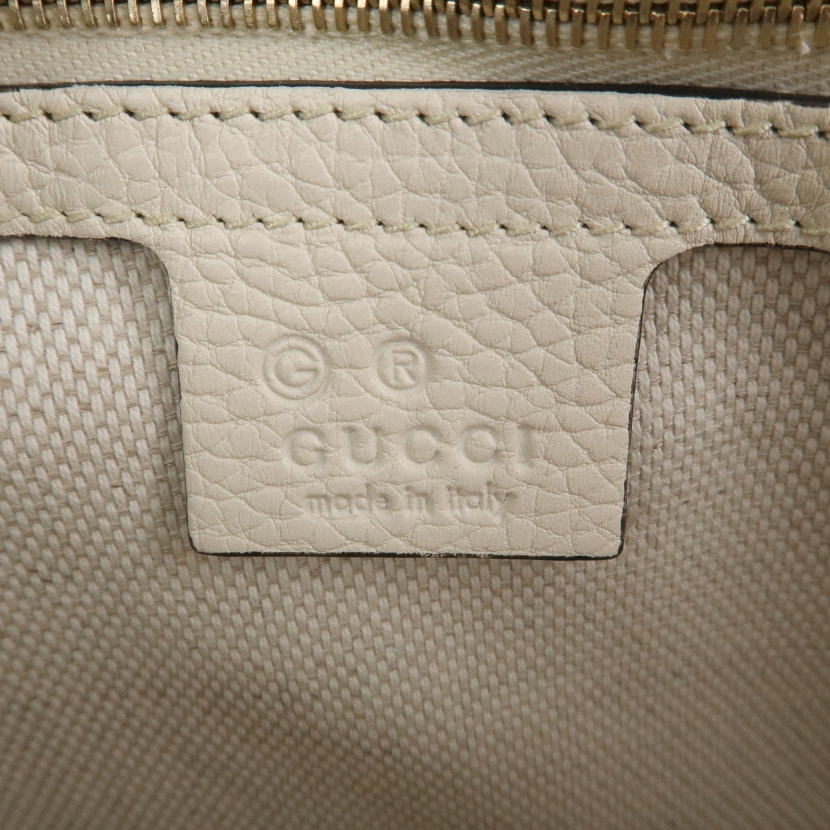 GUCCI SOHO Leather Chain Shoulder Bag Crossbody Bag Ivory 536224