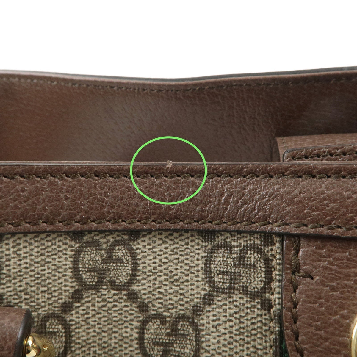 GUCCI Ophidia GG Supreme Leather Tote Bag Beige Brown 631685
