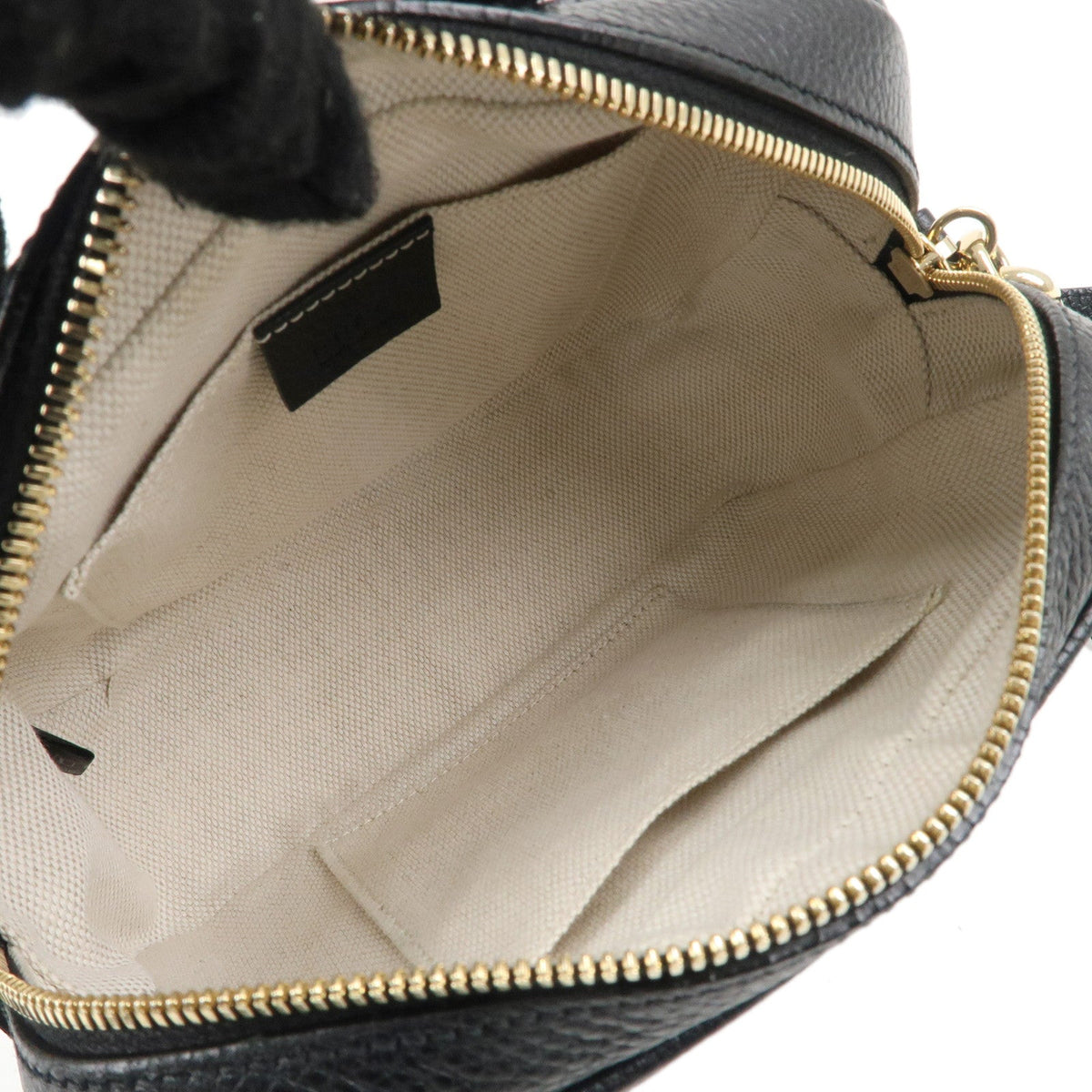 GUCCI SOHO Leather Small Disco Shoulder Bag Black 308364