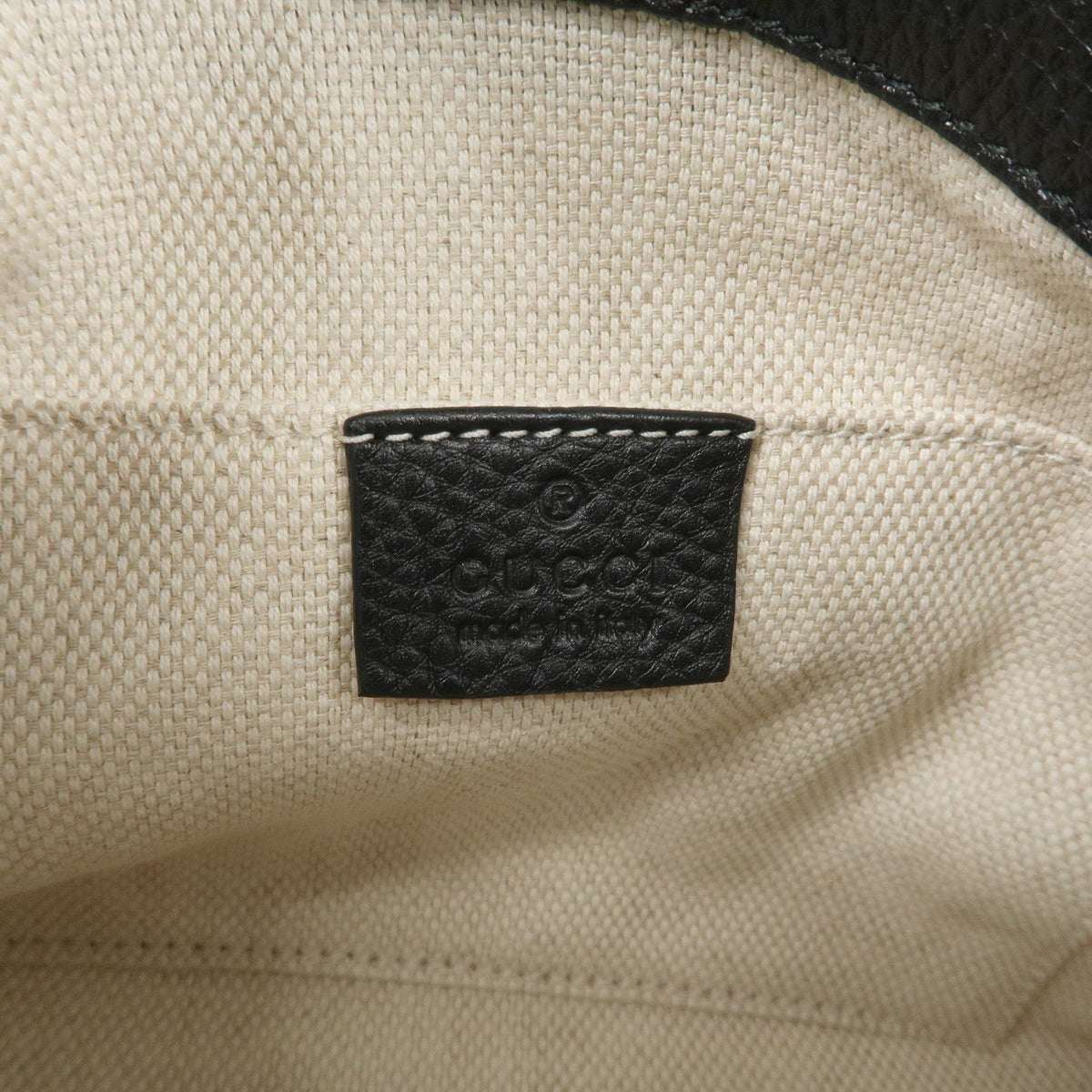 GUCCI SOHO Logo Leather Chain Shoulder Bag Black 387043