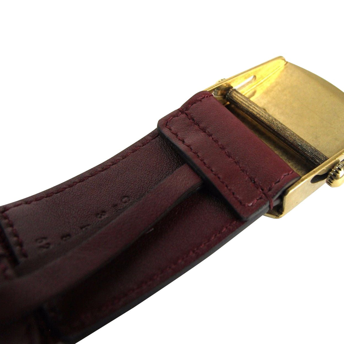Gucci Men's Military Burgundy Fabric Anchor Brass Buckle Belt 375191 6148