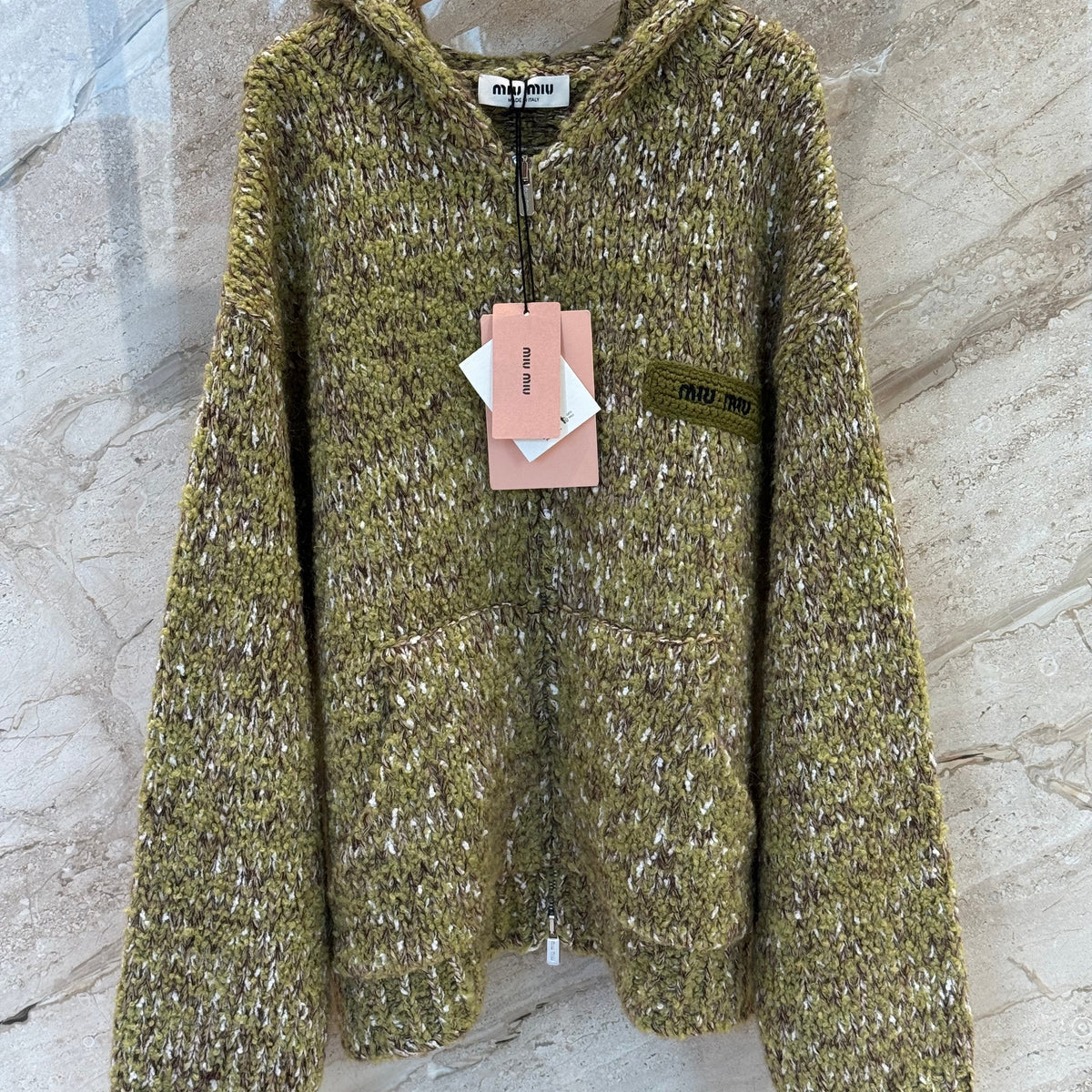 MIU M ZIP CARDIGAN