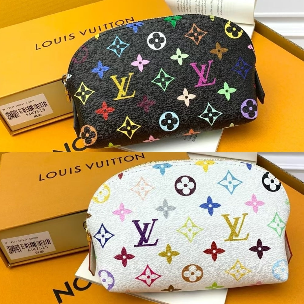 LV X MURAKAMI COSMETIC POUCH PM MONOGRAM BLACK 19CM