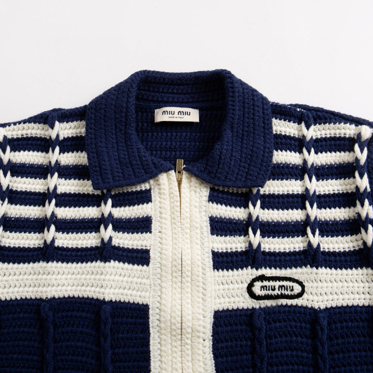 MIU M ZIP CARDIGAN