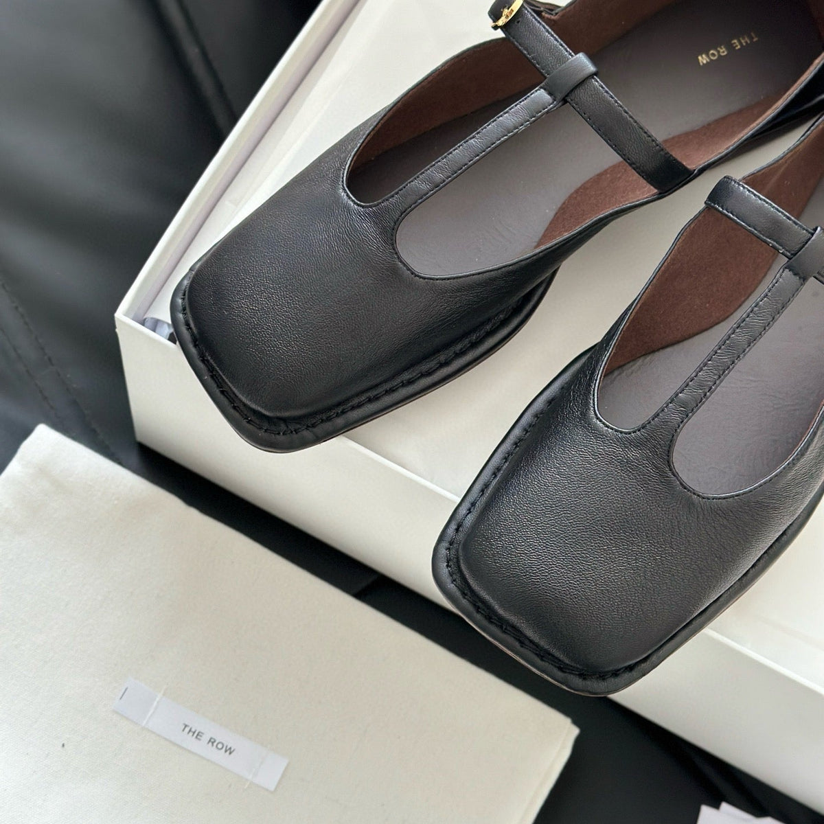THE ROW T STRAP FLATS