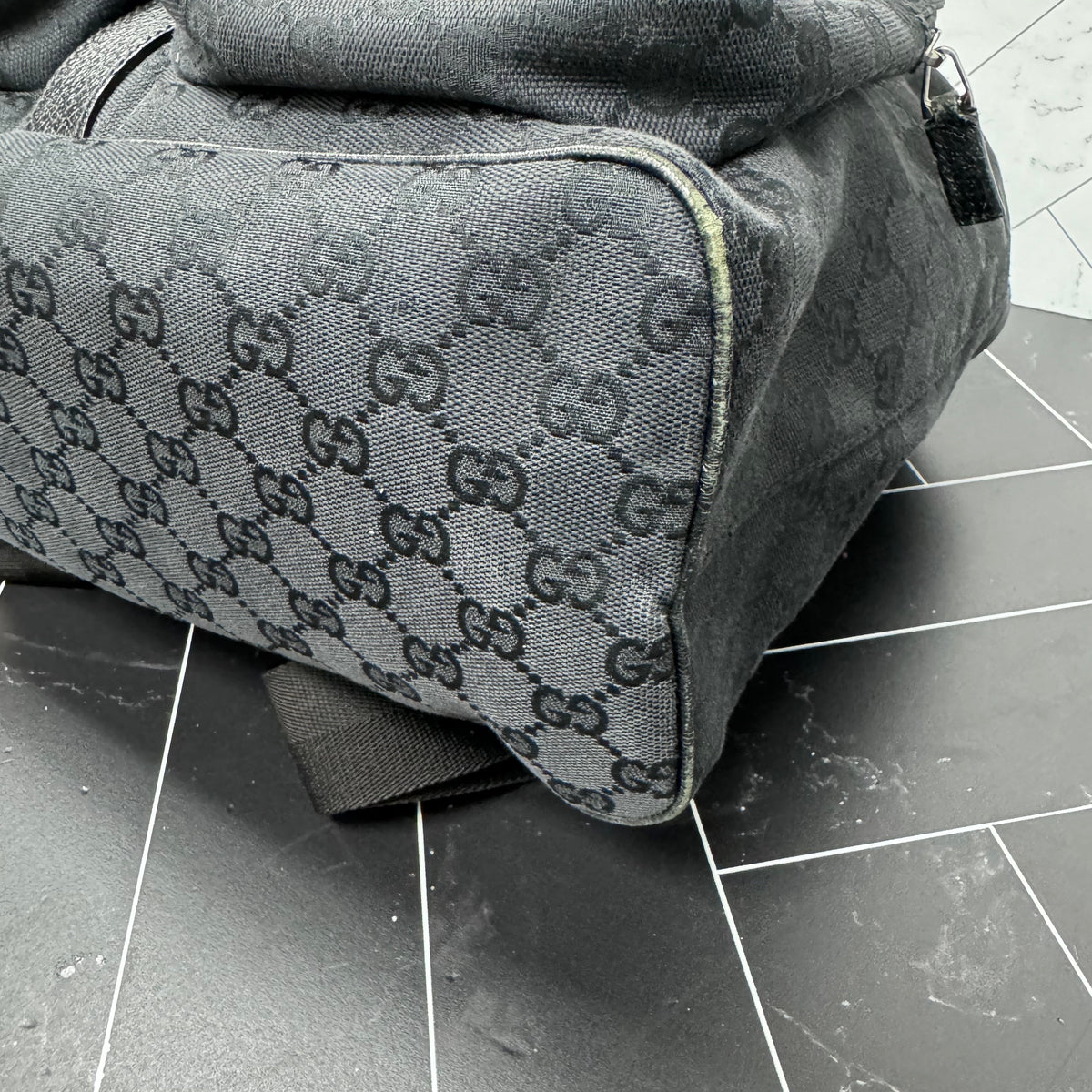 Gucci Black Canvas Backpack