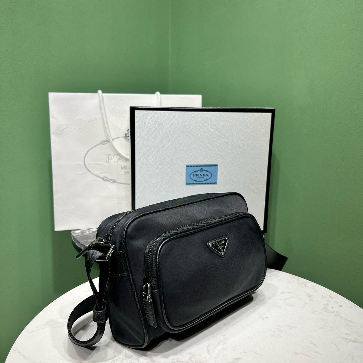 PD SMALL RE-NYLON SHOULDER BAG