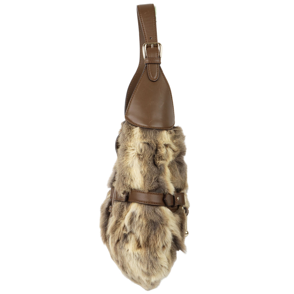 Gucci 85th Anniversary Rabbit Fur Hobo Bag.