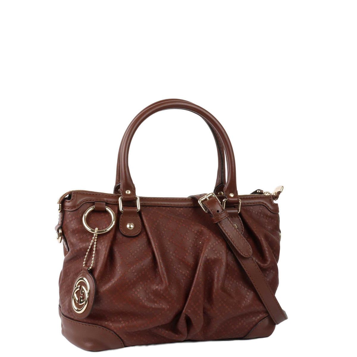 Gucci Vintage Brown Shoulder Bag.