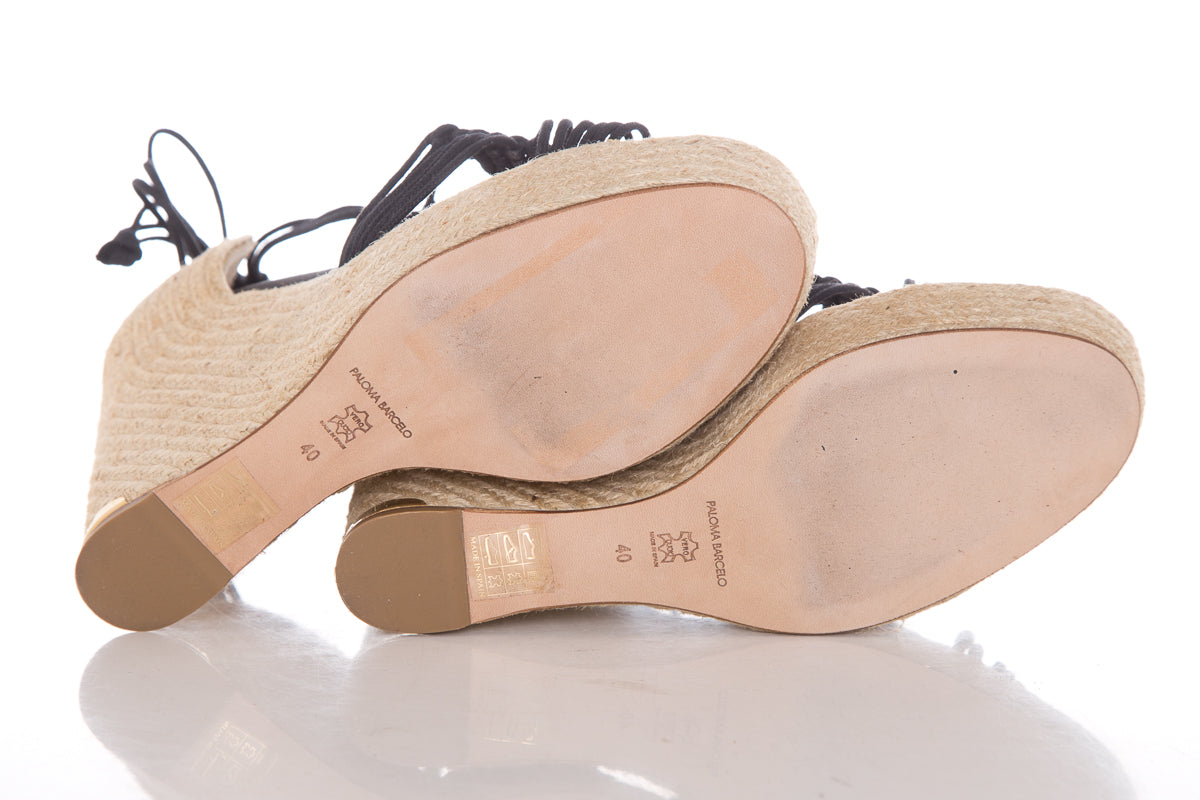 Paloma Barceló Black Espadrille SZ 40