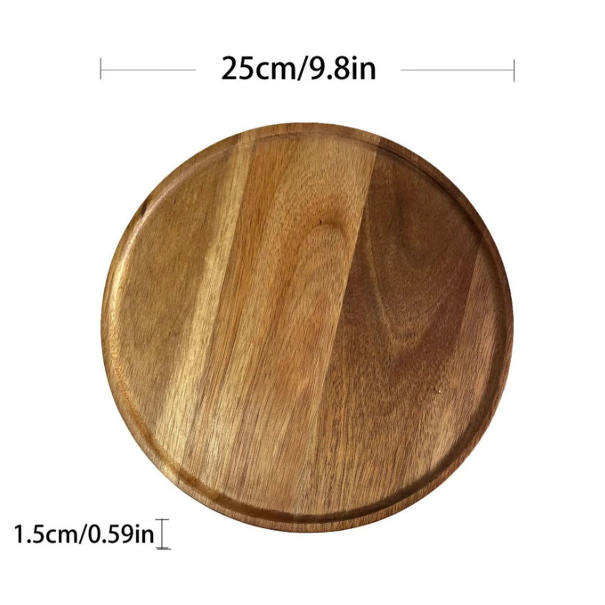 10 Inches Candle Holder Tray Home Decor, Acacia round Wood Tray for Coffee Table, Coffee Table Tray,Small Wooden Serving Tray, Decorative Trays for Home Decor(1 Pack)