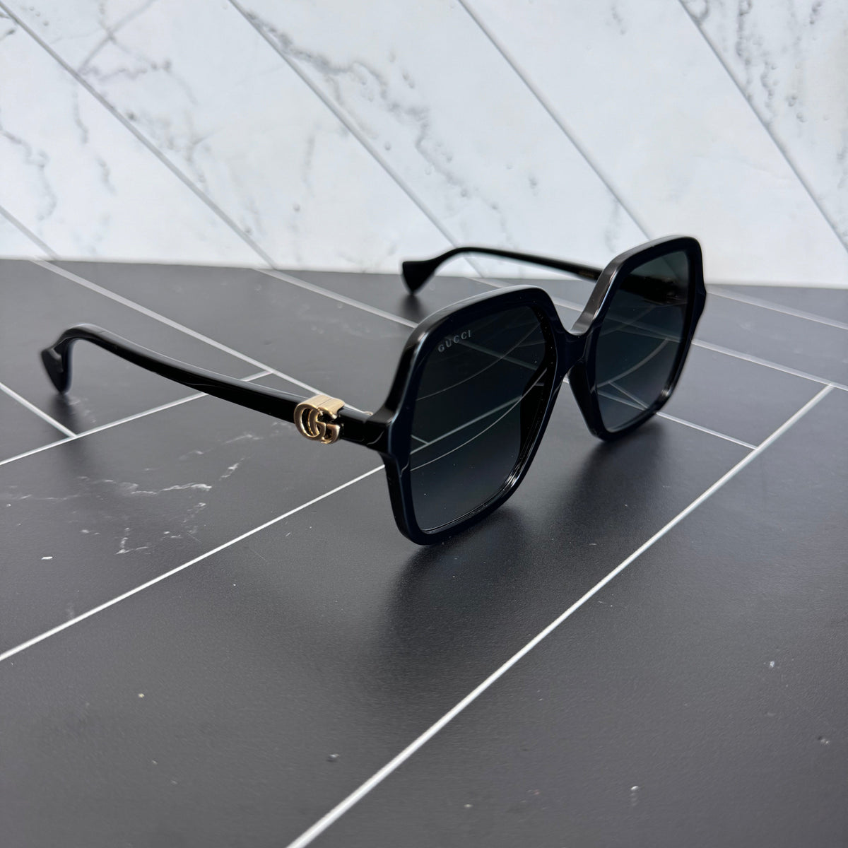 Gucci Black & Gold GG Sunglasses