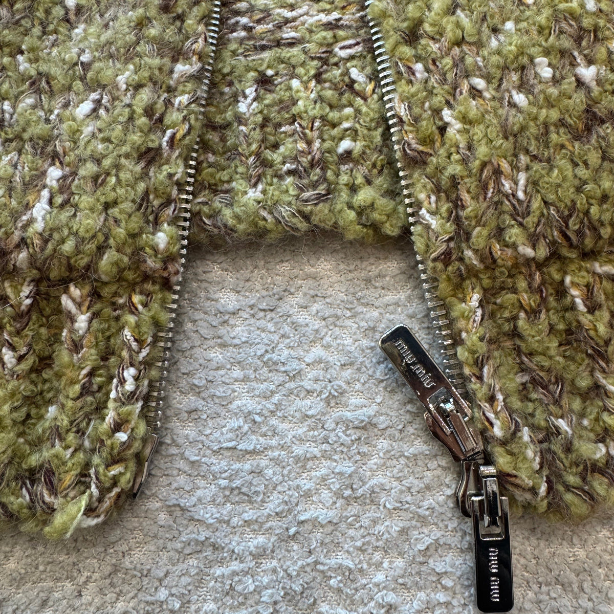 MIU M ZIP CARDIGAN