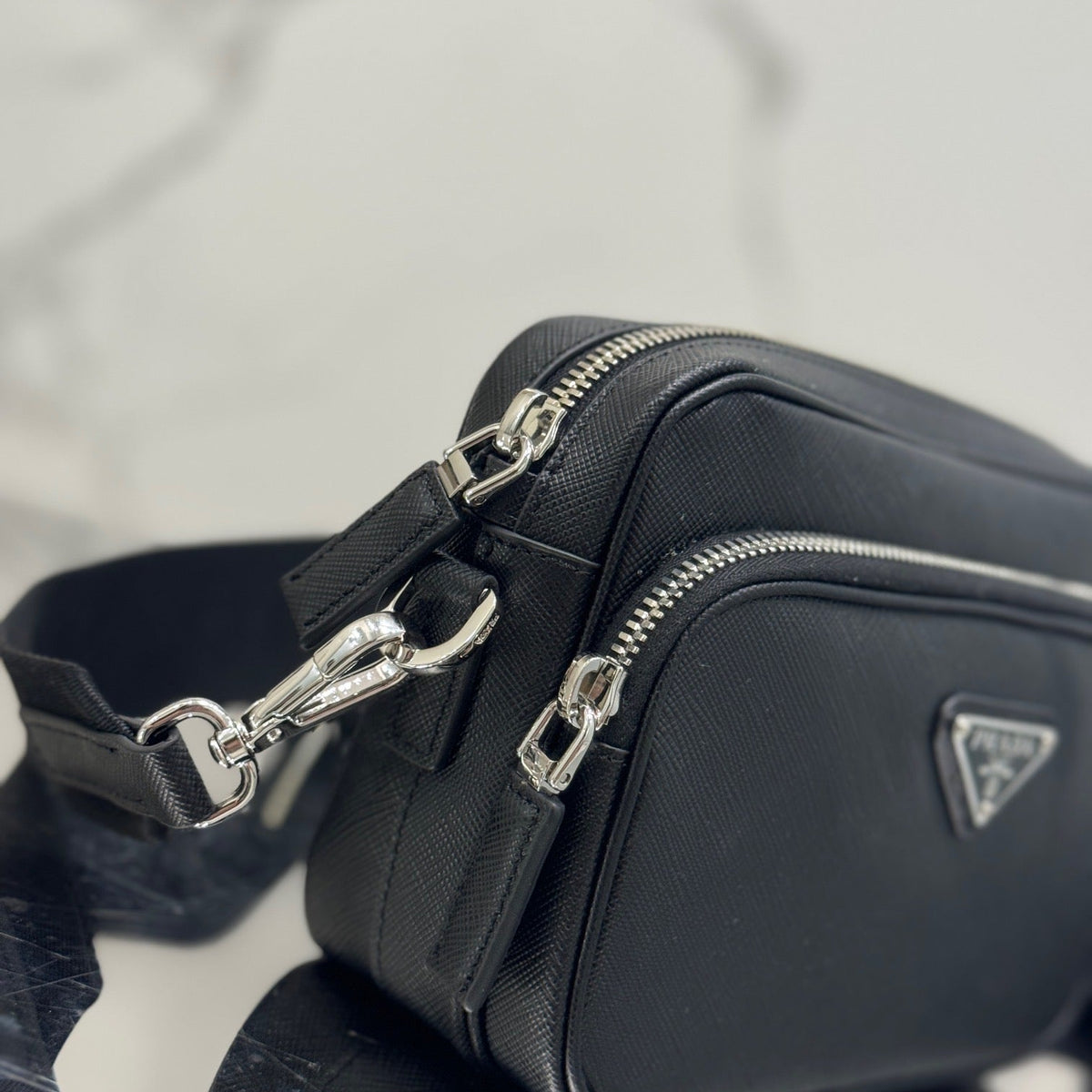 PD SAFFIANO LEATHER SHOULDER BAG