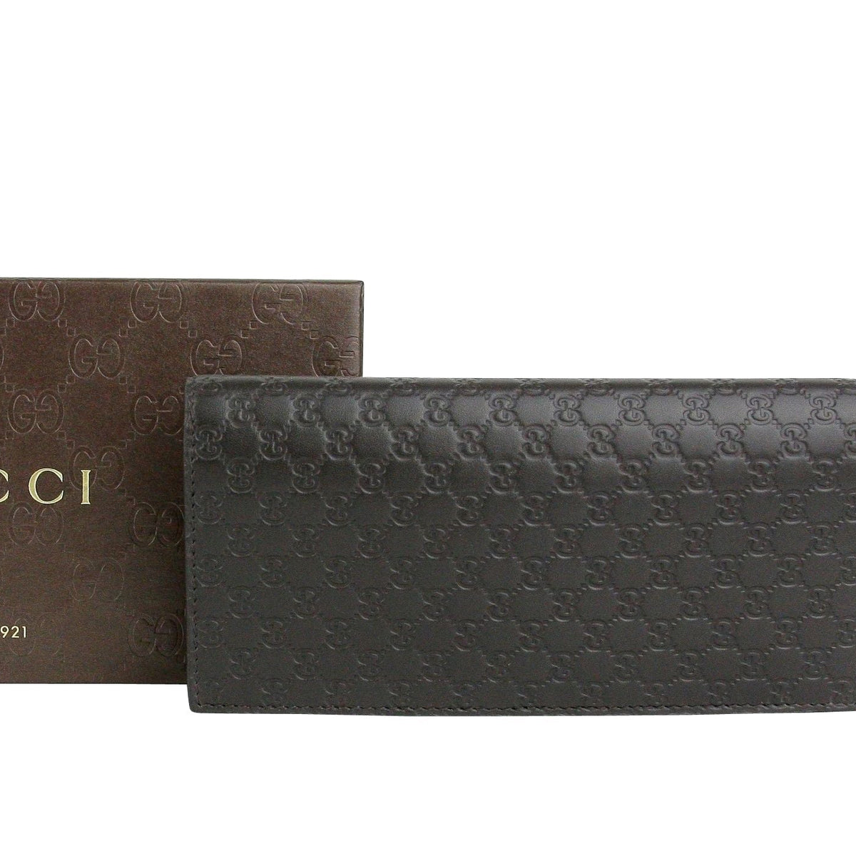 Gucci Men's Microguccissima Brown Leather Wallet With ID window