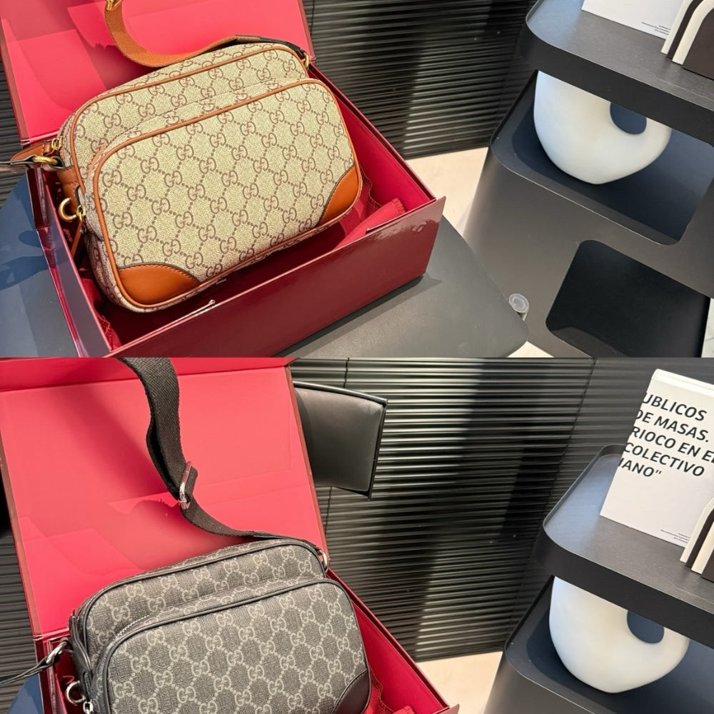 GG OPHIDIA MINI BAG BEIGE AND EBONY 17CM 517350 96IWS 8745