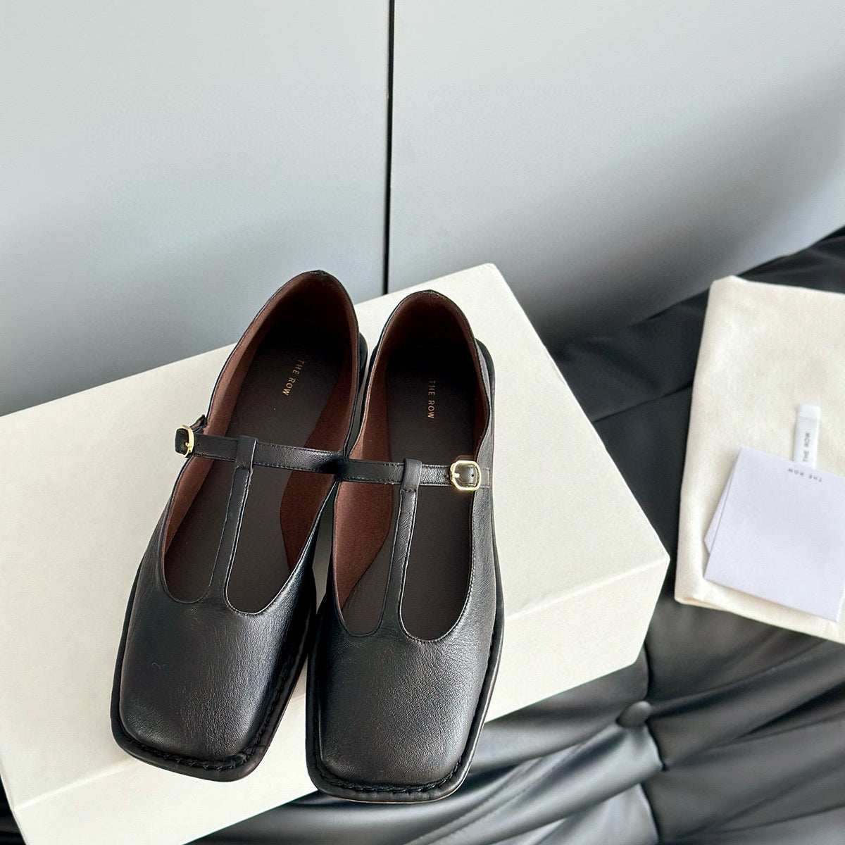 THE ROW T STRAP FLATS
