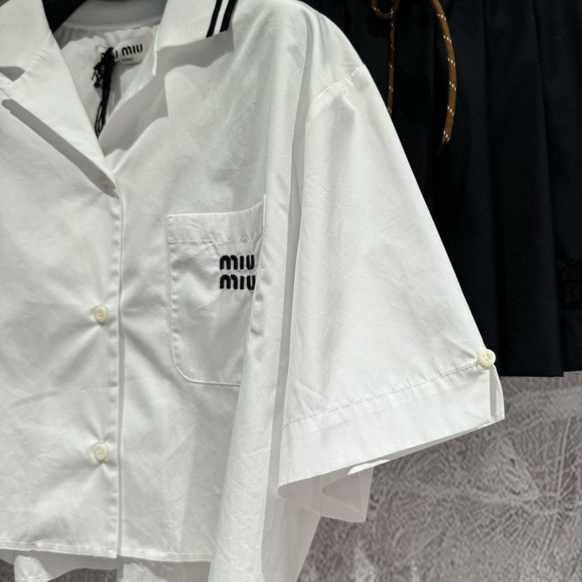 MIU M CROPPED SHIRT