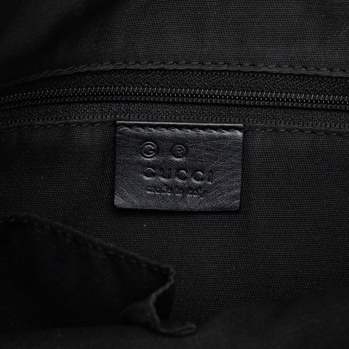 GUCCI Embossed Leather Horsebit Crossbody Bag
