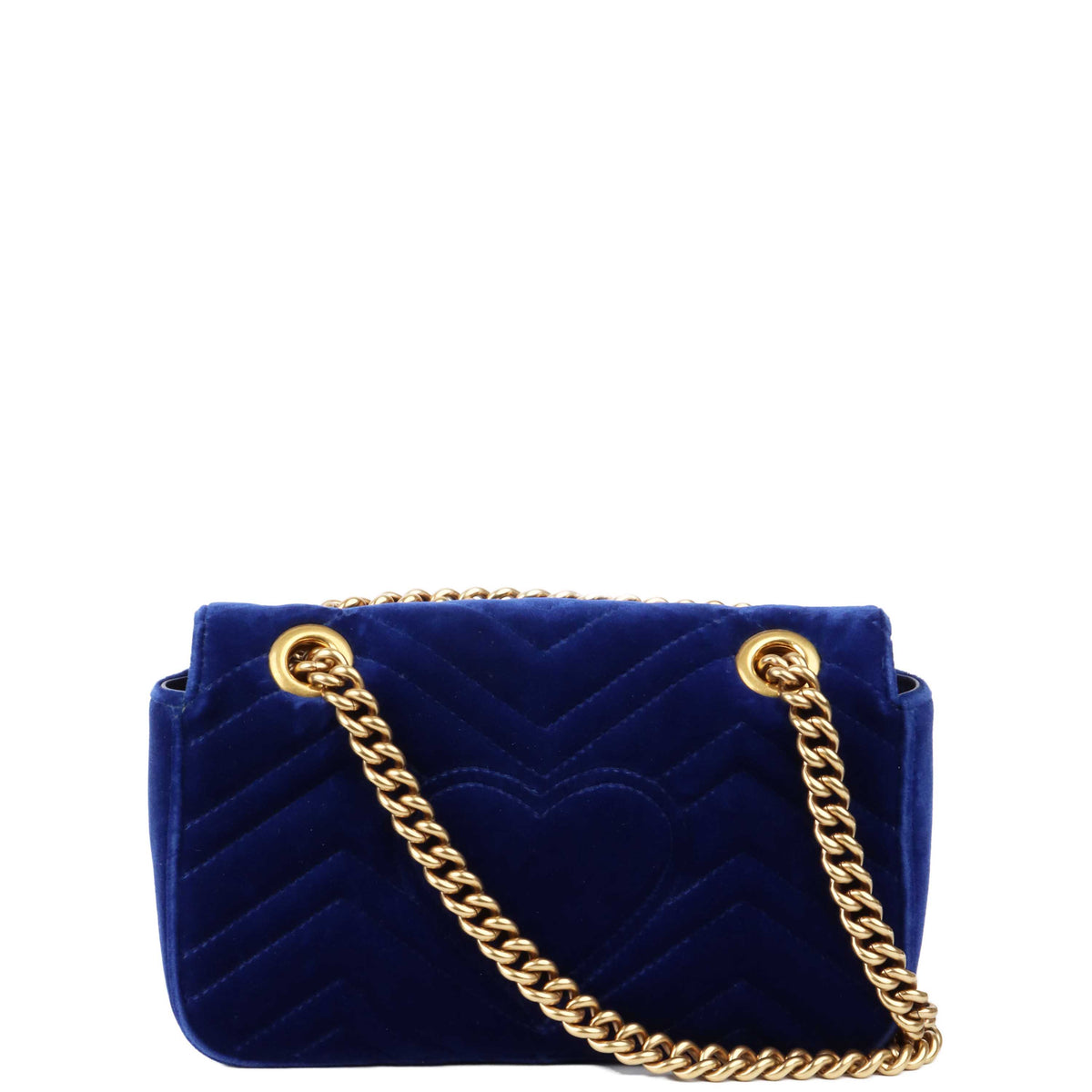 Gucci Blue Velvet Mini Marmont Bag.