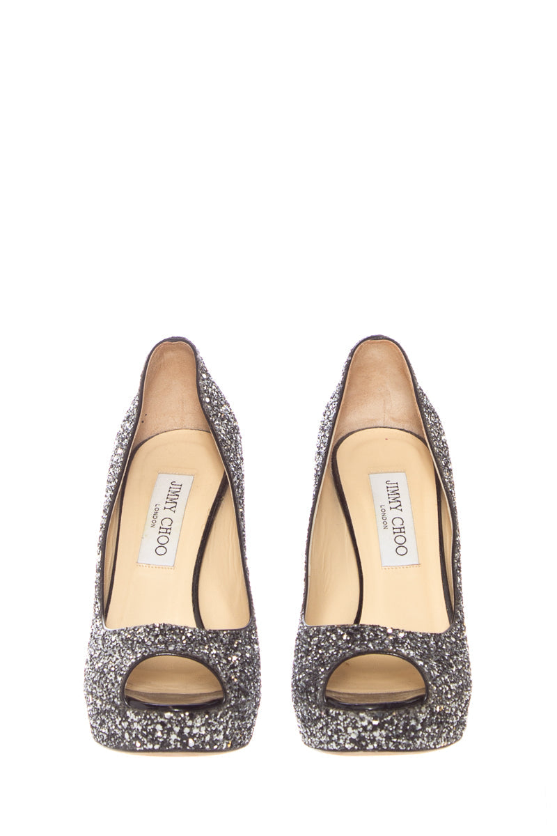 Jimmy Choo Black and Silver Pumps SZ 37
