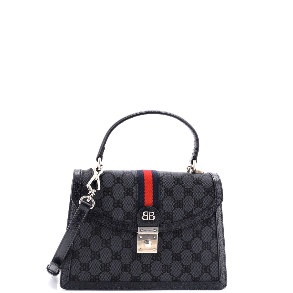 Balenciaga x Gucci The Hacker Project Top Handle Bag BB Coated Canvas Small
