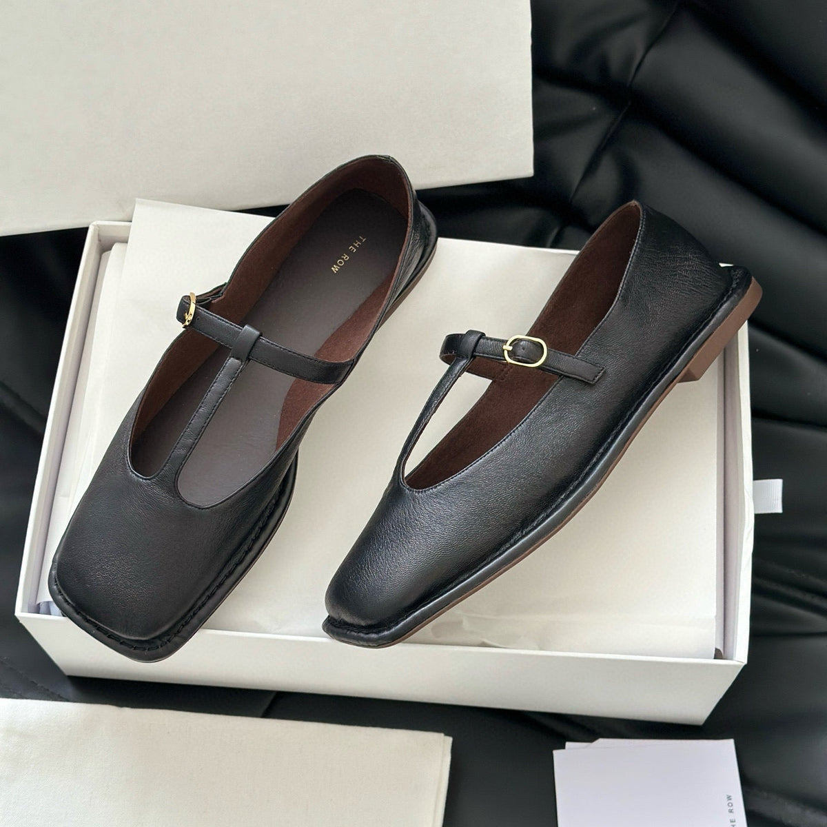 THE ROW T STRAP FLATS