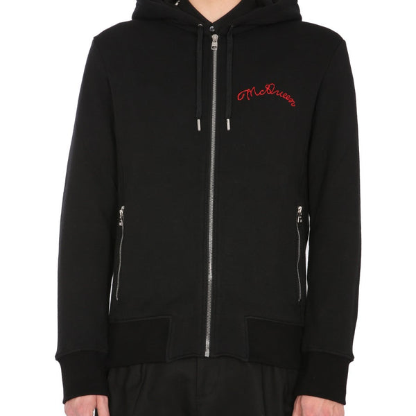 Alexander Mcqueen Men Hooded Sweatshirt With Zip