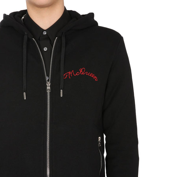 Alexander Mcqueen Men Hooded Sweatshirt With Zip