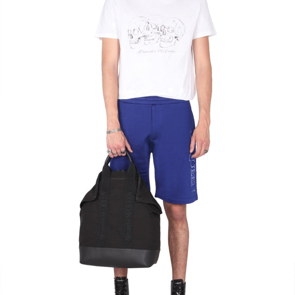Alexander Mcqueen Men Shorts With Embroidered Logo