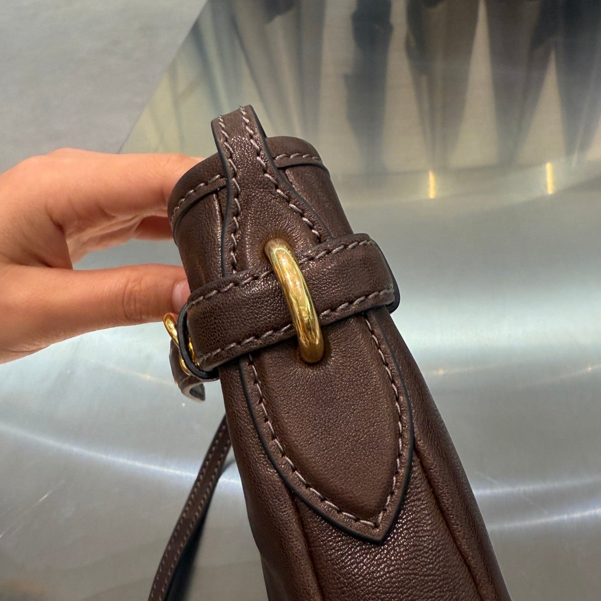 MIU M NAPPA LEATHER POUCH
