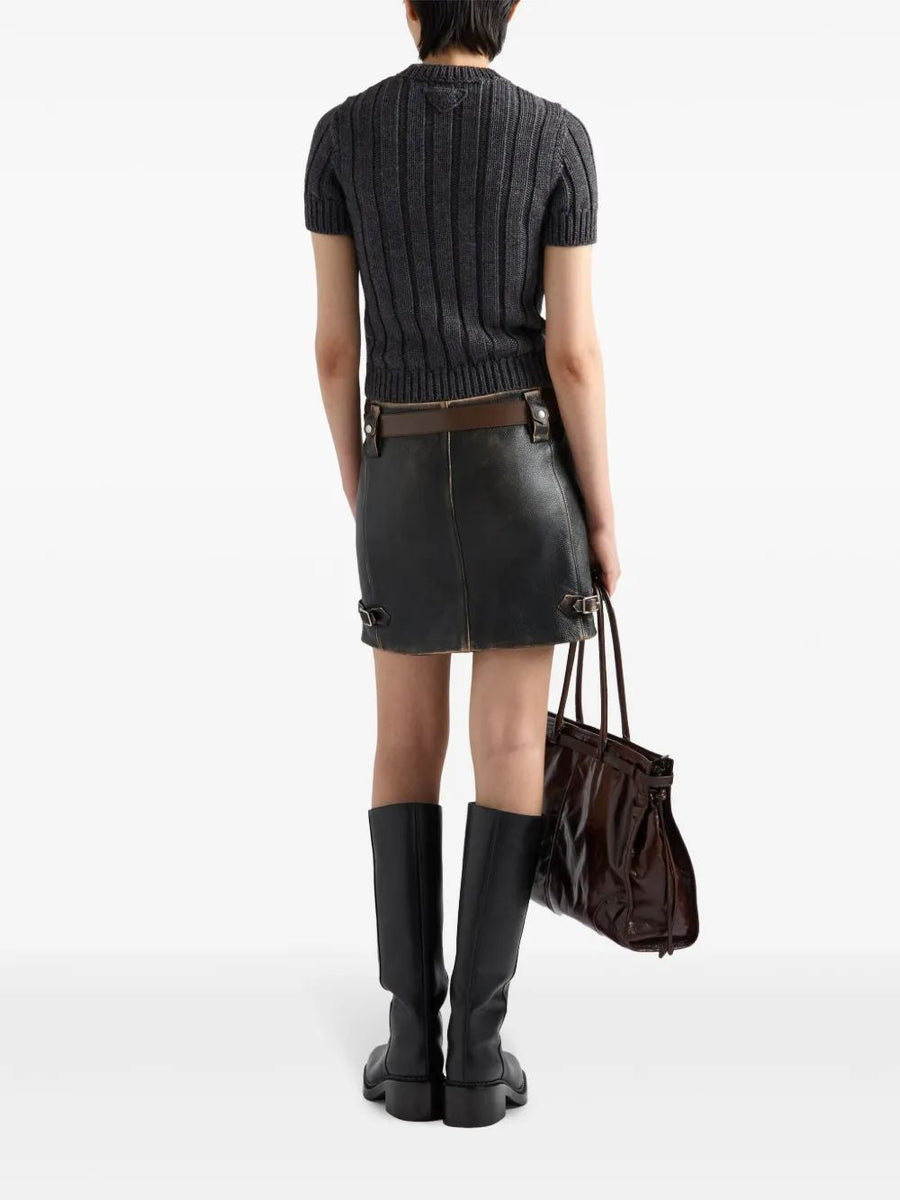 PRADA Mini Leather Outerwear for Women - Fall/Winter 2024