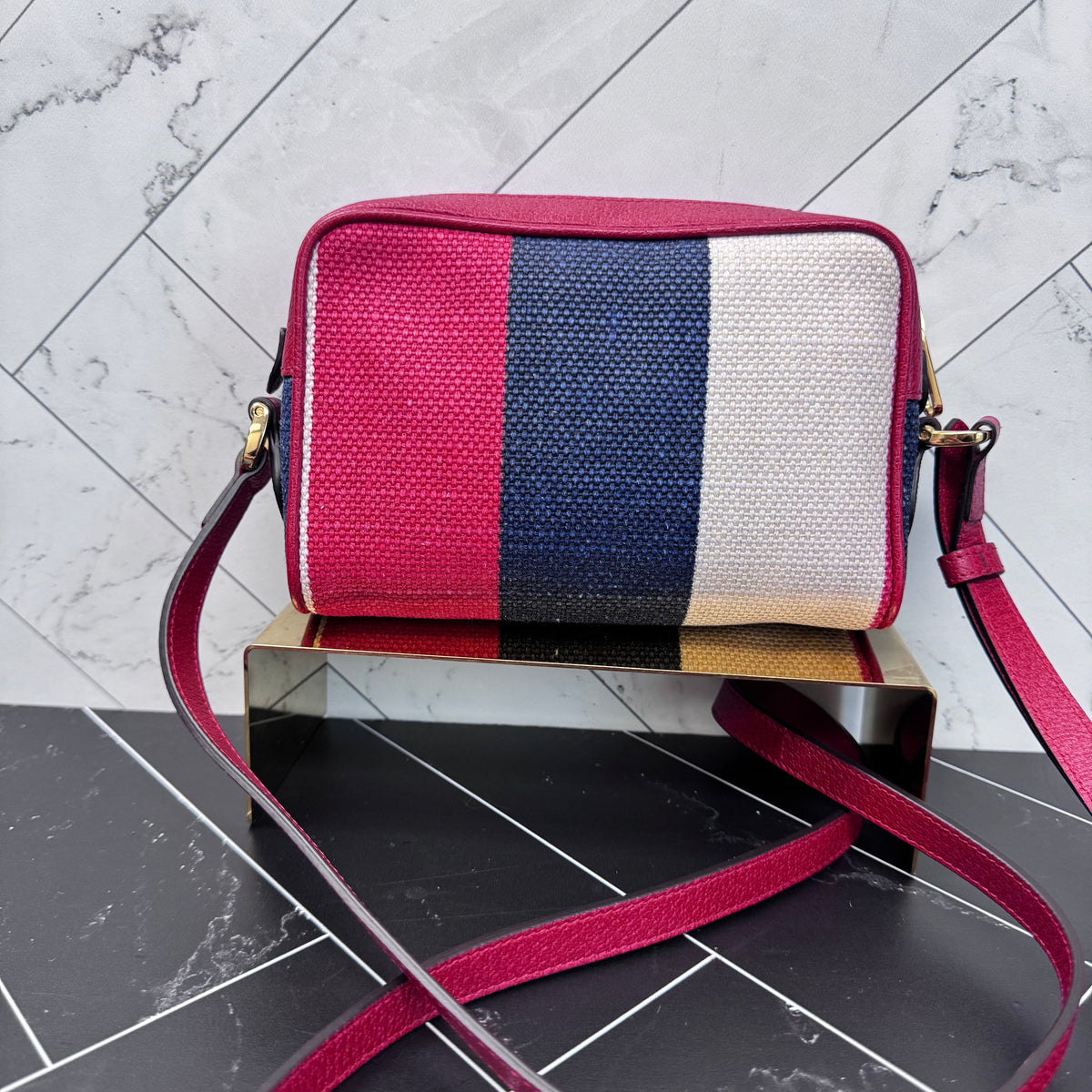 LIKE NEW Gucci Mini Baiadera Canvas Crossbody Bag