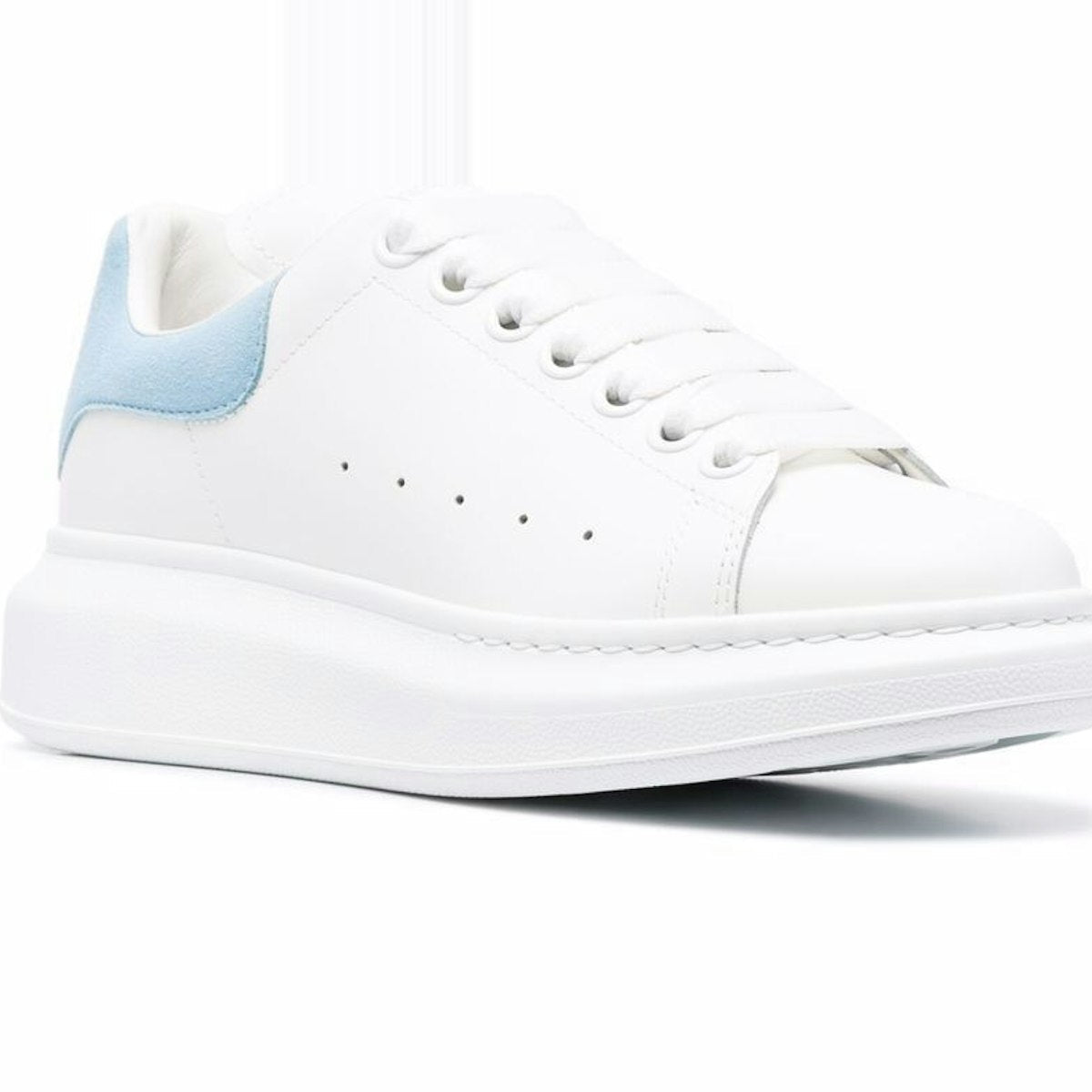 WHITE AND POWER BLUE OVERSIZED SNEAKERS