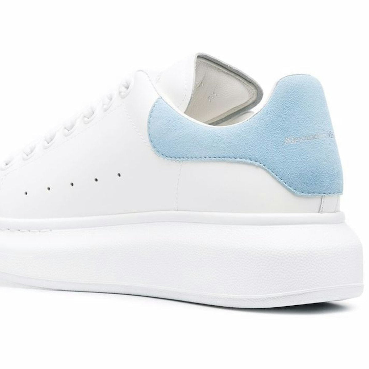WHITE AND POWER BLUE OVERSIZED SNEAKERS