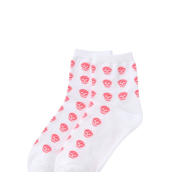 Alexander Mcqueen Women Short Skull Sock