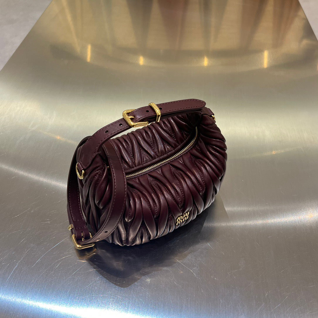 MIU M MATELASSE NAPPA LEATHER POUCH