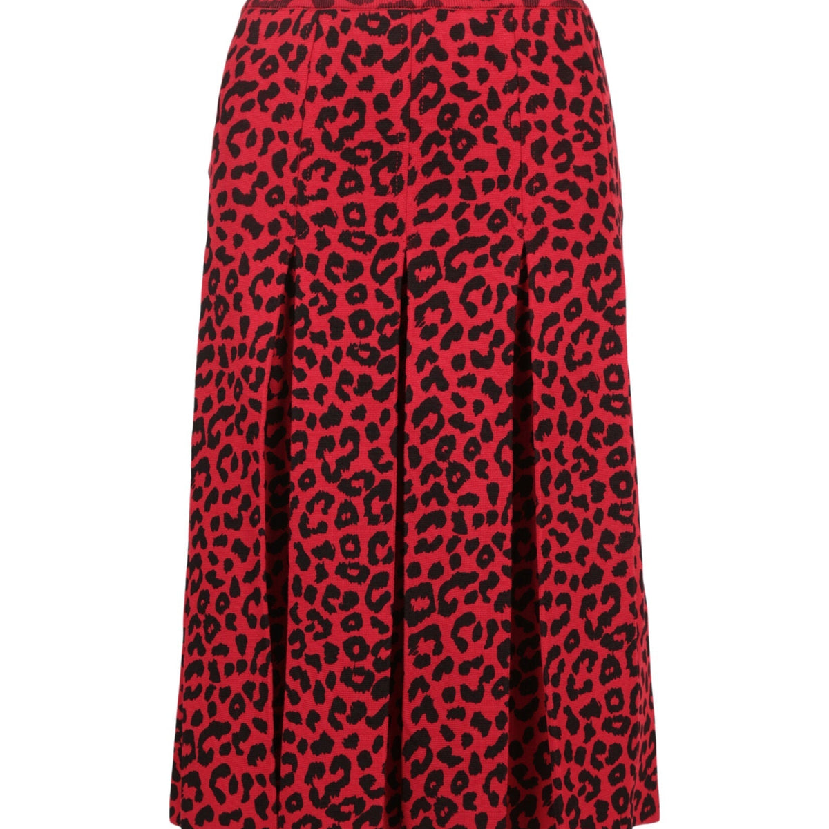 Gucci Womens Leopard Print Silk Skirt