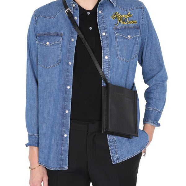Alexander Mcqueen Men Shirt With Embroidered Logo