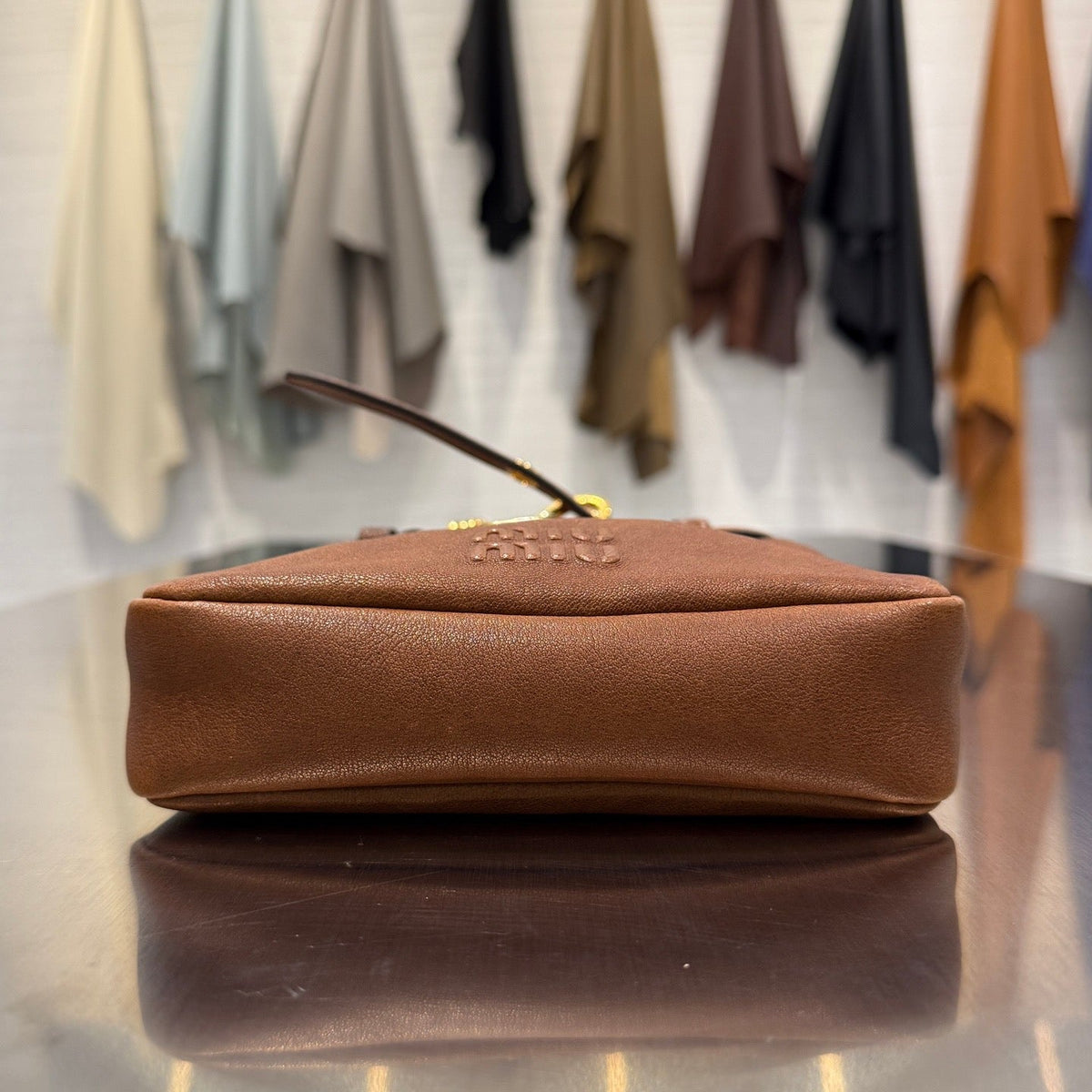 MIU M NAPPA LEATHER POUCH