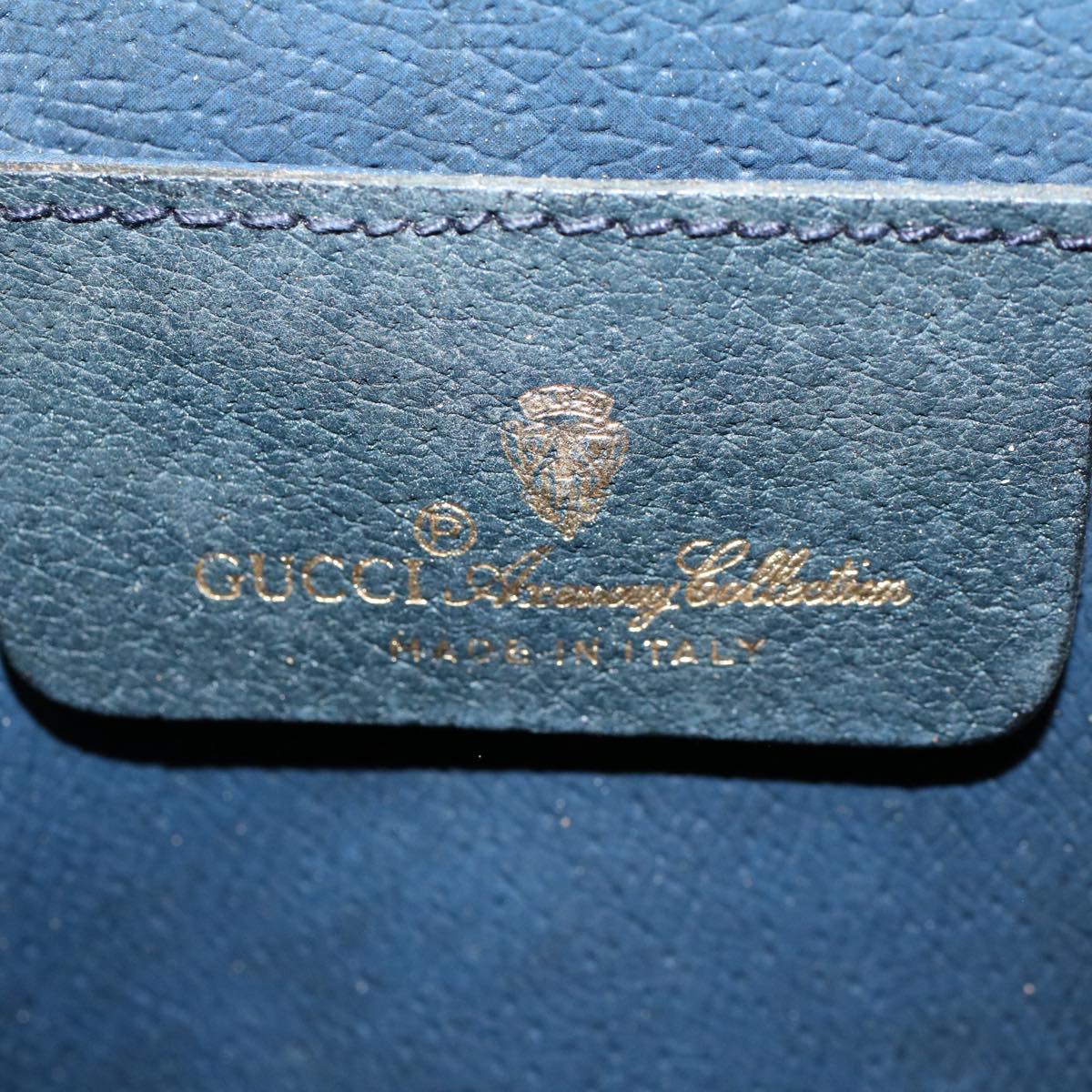 GUCCI GG Supreme Sherry Line Clutch Bag Red Navy Gray 156 01 033 Auth 59620