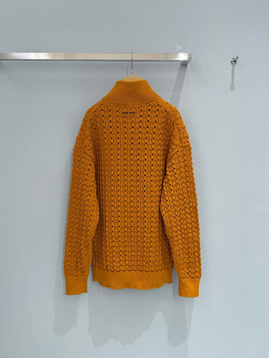 MIU M ZIP CARDIGAN