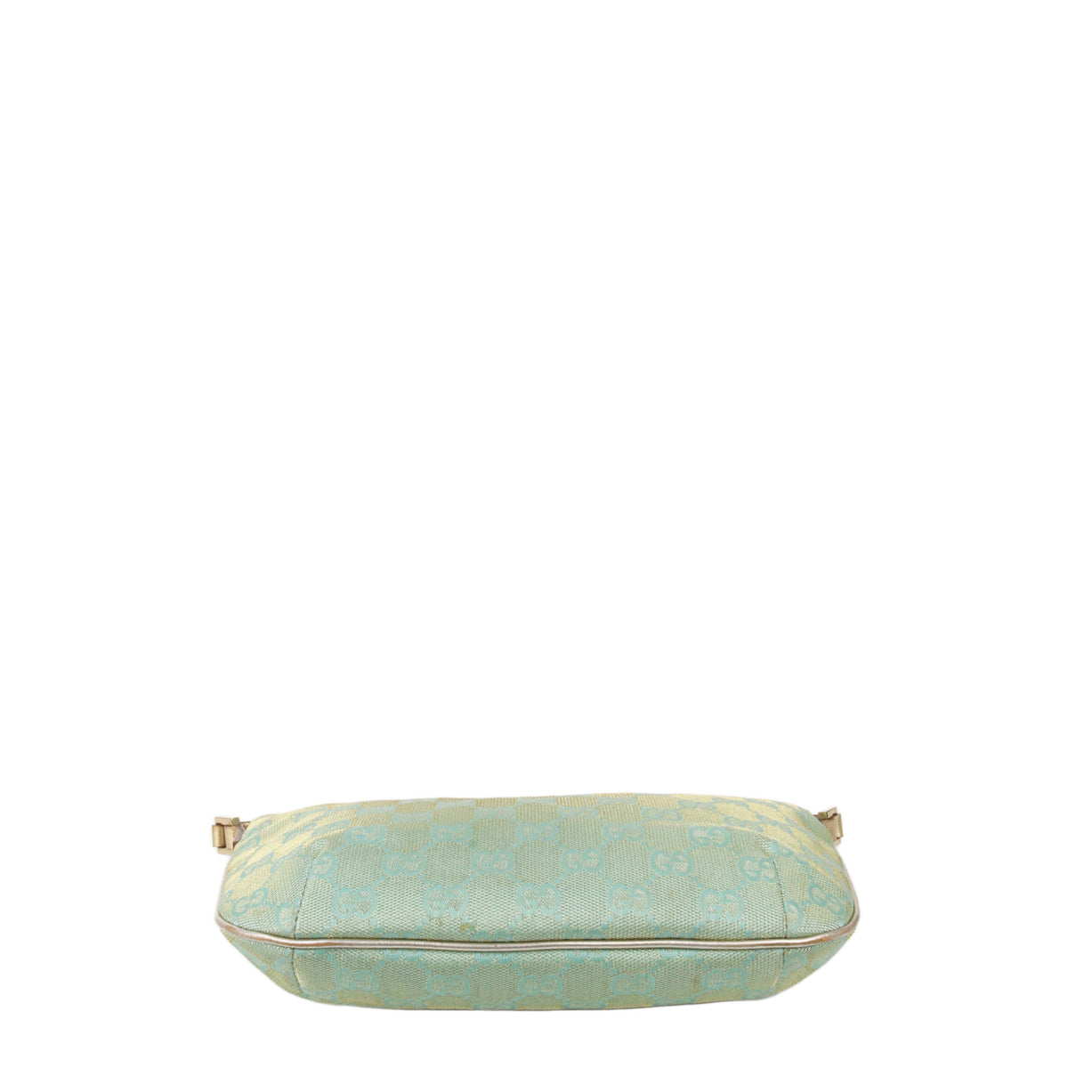 Gucci Vintage Turquoise Crescent Shoulder Bag.