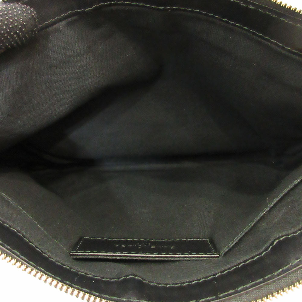 balenciaga Denim Canvas Leather Clutch Bag